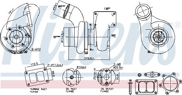 Турбина (турбокомпрессор) Nissens ** FACTORY NEW **. Артикул 93691