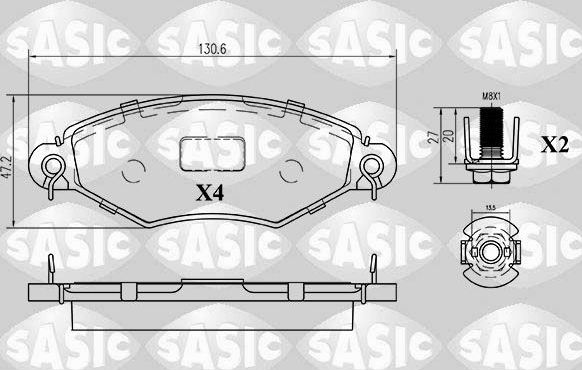 Тормозные колодки Sasic. Артикул 6210033