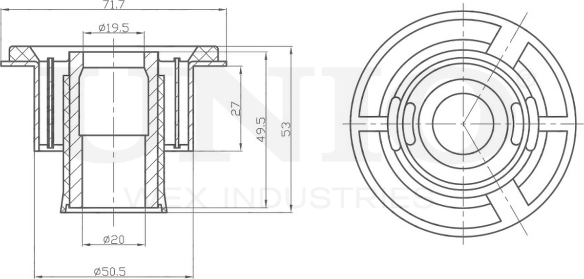 Сайлентблок балки (Unio). Артикул RMP-20593
