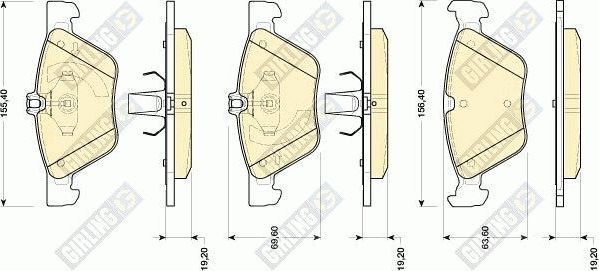 Тормозные колодки Girling. Артикул 6118152