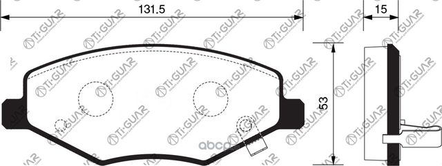 Тормозные колодки 05030503 (TI-Guar). Артикул TG0503