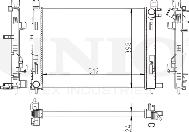 Радиатор двигателя (Unio). Артикул RAD-10131