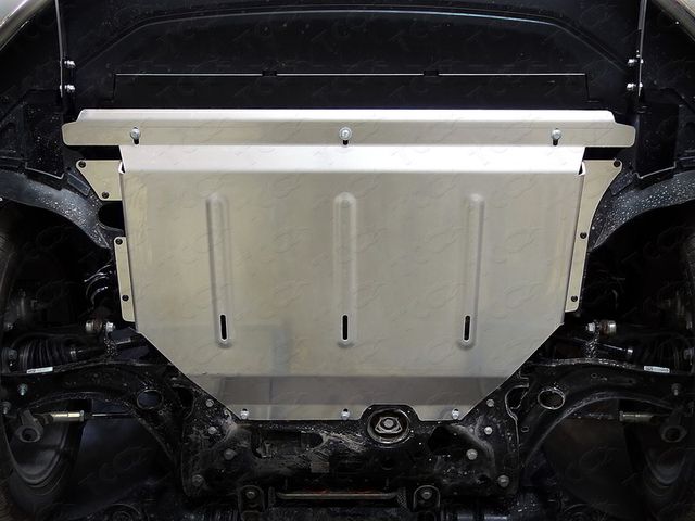 Защита алюминиевая ТСС (4 мм) для картера Audi Q3 2019-2026. Артикул ZKTCC00220