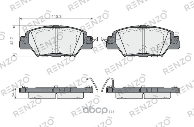 КОЛОДКИ ТОРМОЗНЫЕ ДИСКОВЫЕ RNZ360 (Renzo). Артикул RNZ360