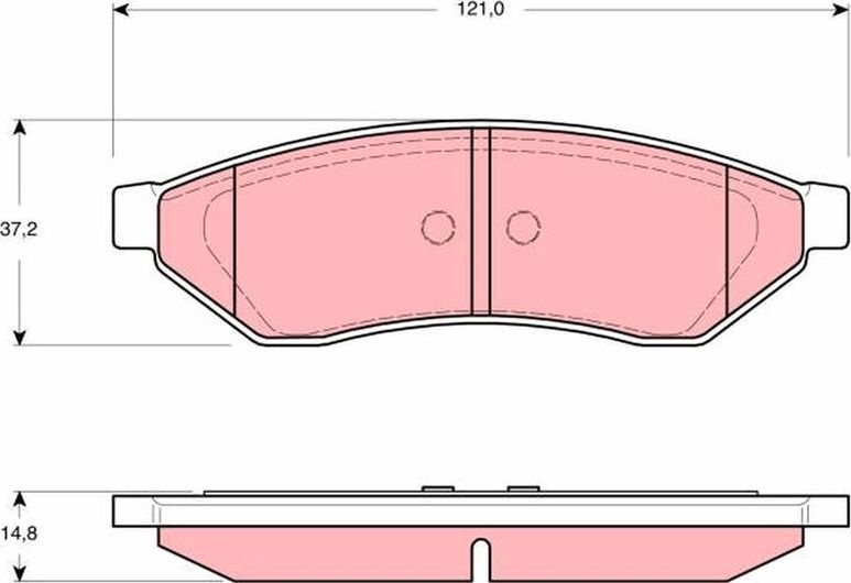 Тормозные колодки TRW. Артикул GDB3346