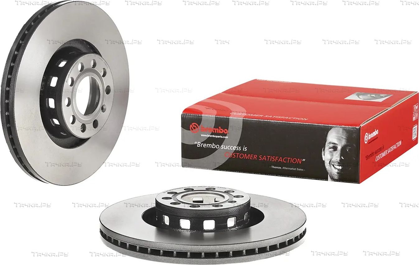 Тормозной диск Brembo PRIME LINE - UV Coated передний для Audi S8 I (D2) 1996-2002. Артикул 09.9911.11
