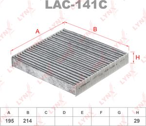 Салонный фильтр LYNXauto для Toyota Hilux VII 2004-2015. Артикул LAC-141C