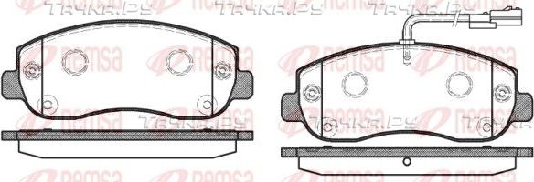 Тормозные колодки Remsa передние для Renault Master III 2010-2026. Артикул 1449.01