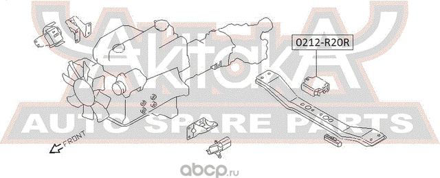 Подушка (опора) двигателя Asva задняя для Nissan Terrano II 1993-2002. Артикул 0212-R20R