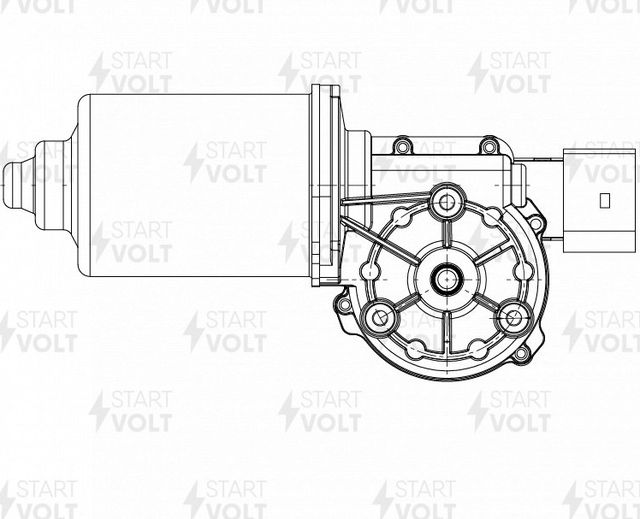 Мотор стеклоочистителя (моторчик дворников) StartVOLT. Артикул VWF 0569
