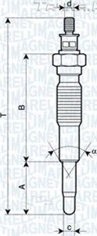 Свеча накаливания (накала) Magneti Marelli. Артикул 062900077304