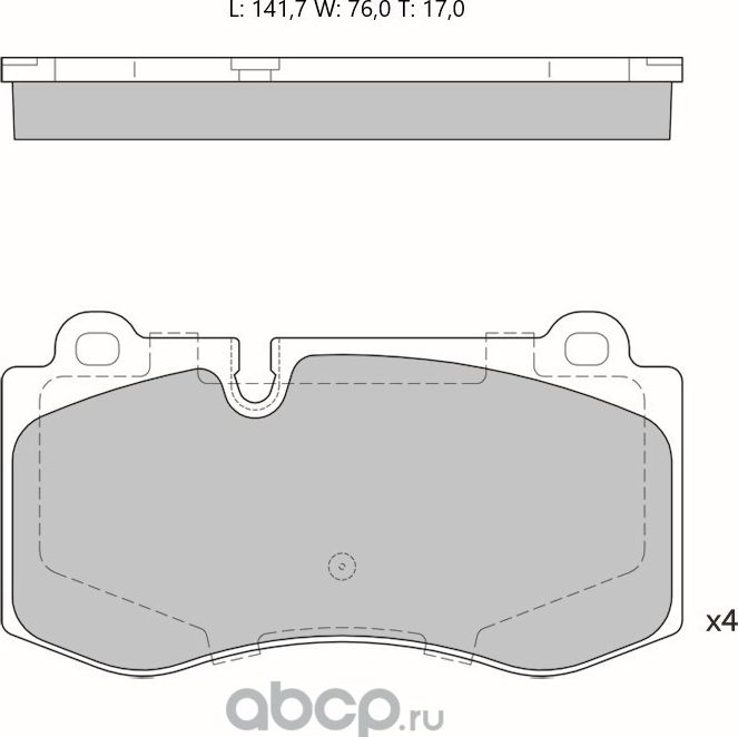 Колодки тормозные дисковые Avantech (противоскрипная пластина в компл.). Артикул AV057