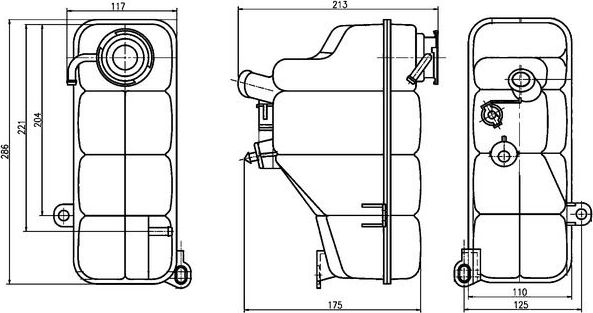 Расширительный бачок Mahle Behr для Fiat Uno I 1989-1993. Артикул CRT 123 000S