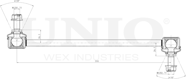 Тяга/стойка стабилизатора (Unio). Артикул SSP-50118