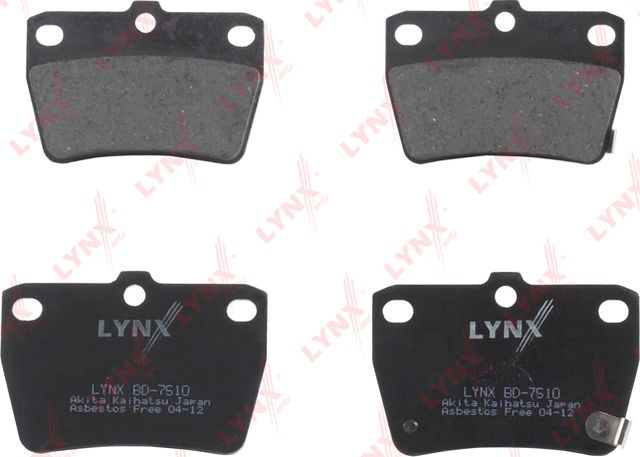 Тормозные колодки LYNXauto задние для Chery Tiggo 3 I 2014-2026. Артикул BD-7510