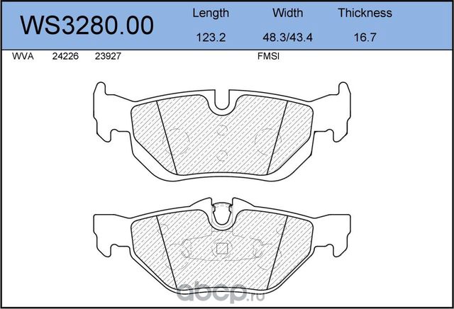 Колодки тормозные дисковые | зад | (Jeenice). Артикул WS328000