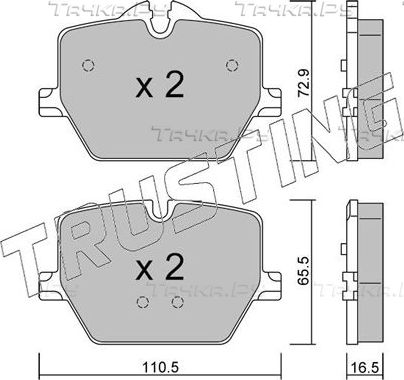Тормозные колодки Trusting задние для BMW 4 G22, G23 2020-2026. Артикул 1266.0