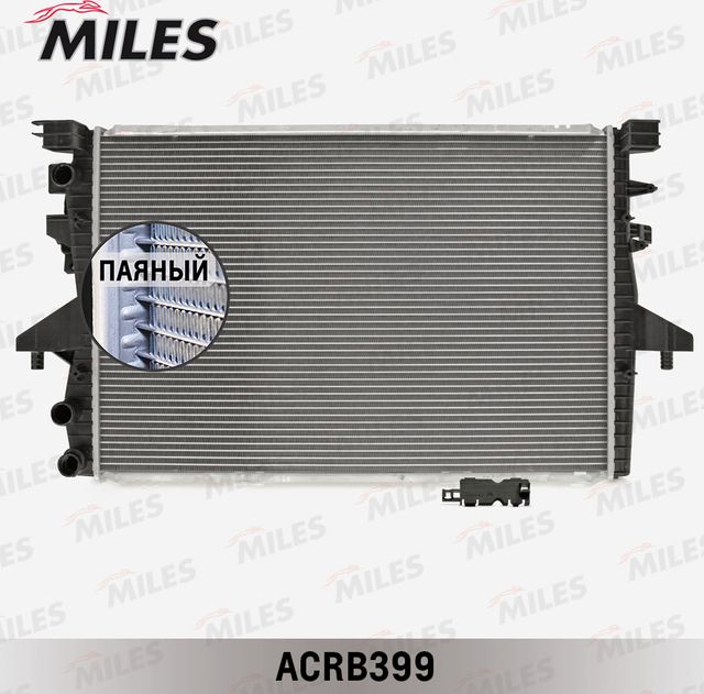 Радиатор охлаждения двигателя Miles для Volkswagen Multivan T5 2003-2015. Артикул ACRB399