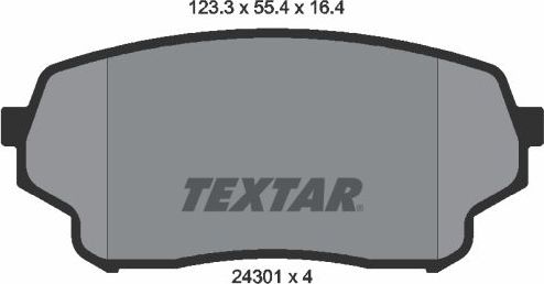 Тормозные колодки Textar. Артикул 2430101