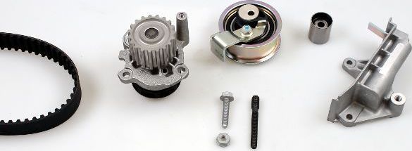 Помпа (водяной насос) с комплектом ремня ГРМ Hepu. Артикул PK05503