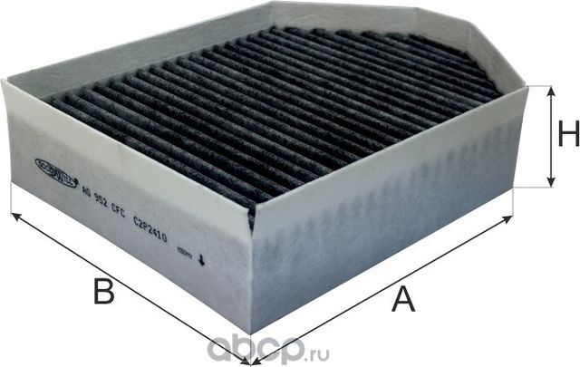 Фильтр салона JAGUAR XK/XKR 06- угольный (Goodwill). Артикул AG 952 CFC