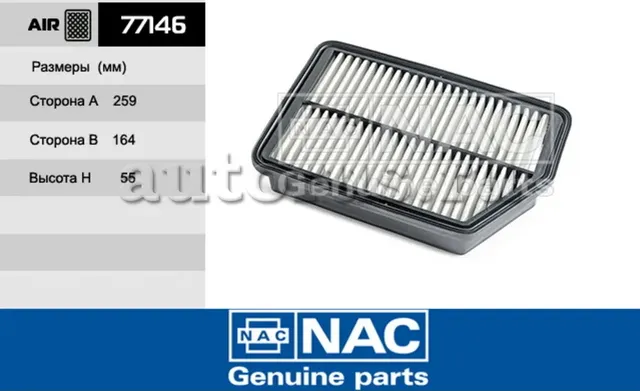 NAC Эл.фильтр.оч.воздуха HYUNDAI Elantra NAC. Артикул 77146