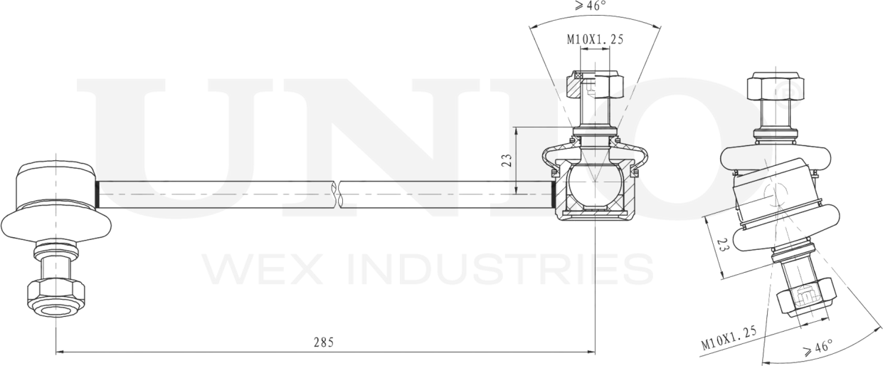 Тяга/стойка стабилизатора (Unio). Артикул SSP-50023