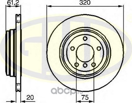 Тормозной диск G.U.D.. Артикул GDB120183