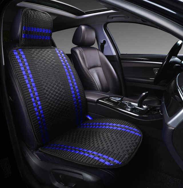 Накидка массажная PSV P2006 плетенный лен (Черный/ Синяя линия). Артикул 132760