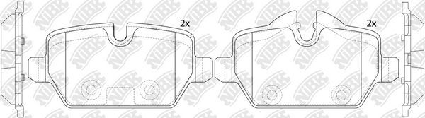 Тормозные колодки NiBK задние для MINI Countryman I (R60) 2010-2016. Артикул PN0549W