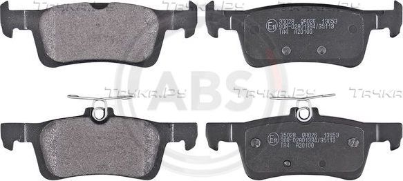Тормозные колодки ABS задние для Peugeot 308 II 2013-2026. Артикул 35028