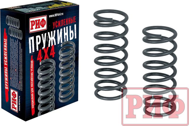 Пружины задние РИФ для Mitsubishi Delica 1994-2006, нагрузка +60-100 кг, лифт 50 мм. Артикул 05-035C