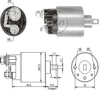 Втягивающее реле стартера Era. Артикул ZM712