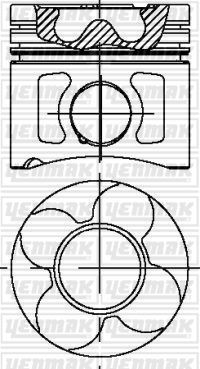 Поршень Yenmak для Volkswagen Passat B5 1998-2005. Артикул 31-04334-050