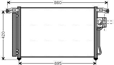 Радиатор кондиционера (конденсатор) AVA (алюминий). Артикул HY5175D
