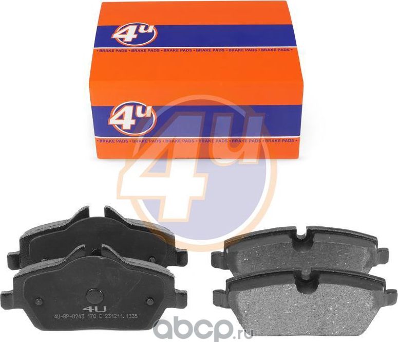 КОЛОДКИ ПЕР BMW 1 (E81) 1 COUPE (E82) MINI CLUBMAN (R55) 1 CONVERTIBLE (E88) MIN (4U). Артикул 4UBP0243