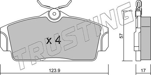 Тормозные колодки Trusting. Артикул 314.0