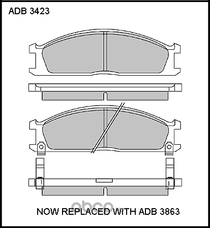 ADB3423 Колодки дисковые ALLIED NIPPON(2102) Allied Nippon. Артикул ADB3423