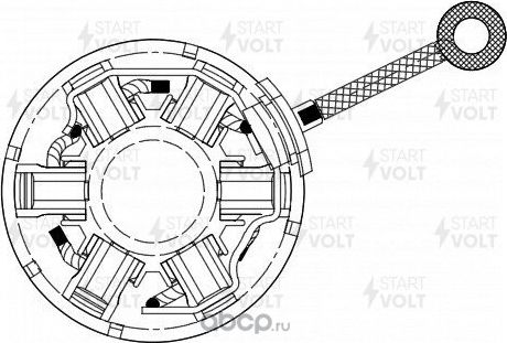 Узел щеточный стартера CHERY TIGGO 7 PRO MAX (23-)/OMODA C5 (21-) 1.6TGDI StartVOLT. Артикул VBS 2742