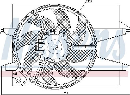 Вентилятор радиатора двигателя Nissens для Ford C-MAX I 2003-2010. Артикул 85220