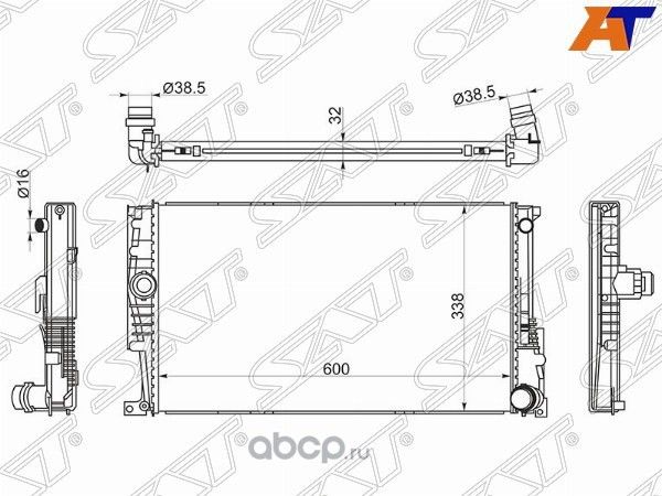 Радиатор двигателя (SAT). Артикул BW000111