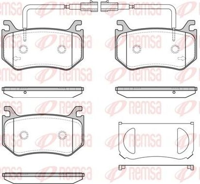 Тормозные колодки Remsa задние для Alfa Romeo Giulia II (952) 2015-2026. Артикул 1715.02