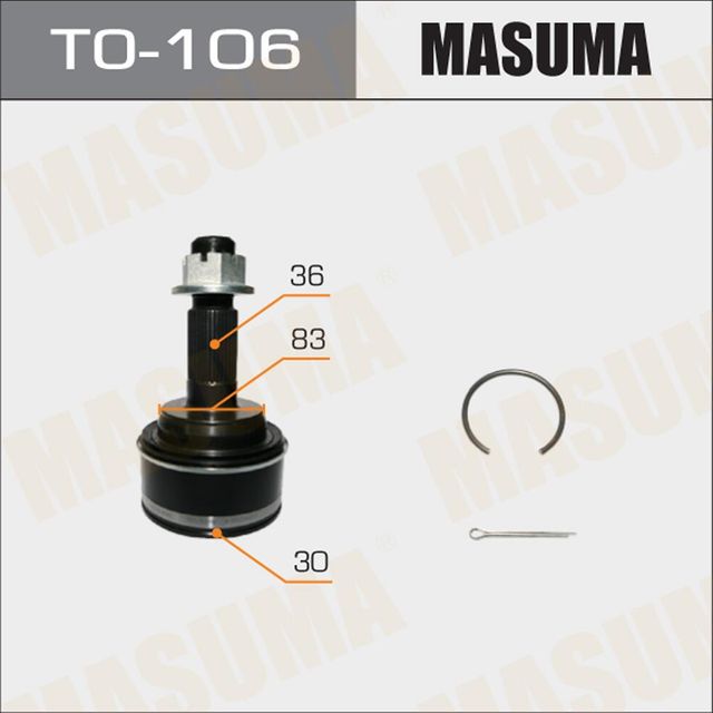 Шрус наружный (граната) Masuma передний для Toyota Land Cruiser 200 2007-2020. Артикул TO-106