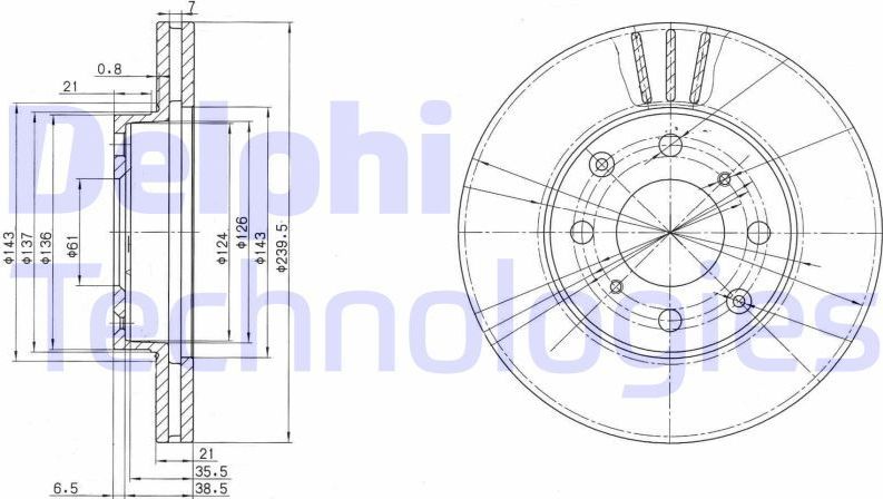 Тормозной диск Delphi. Артикул BG2673
