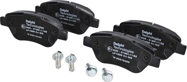 Тормозные колодки Delphi (Low-Metallic) передние для Fiat Idea 2003-2016. Артикул LP1899