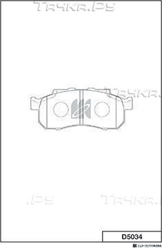 Тормозные колодки MK Kashiyama. Артикул D5034