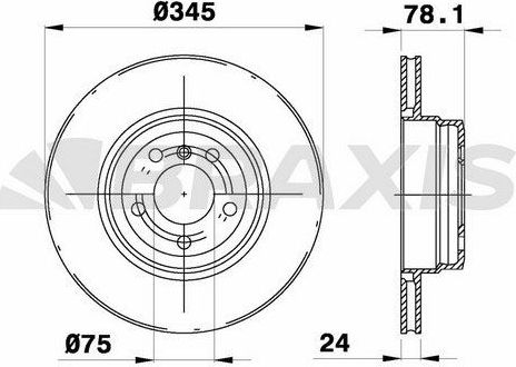 Тормозной диск Braxis. Артикул AD1042
