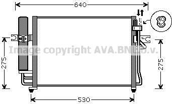 Радиатор кондиционера (конденсатор) AVA (алюминий). Артикул HY5090D