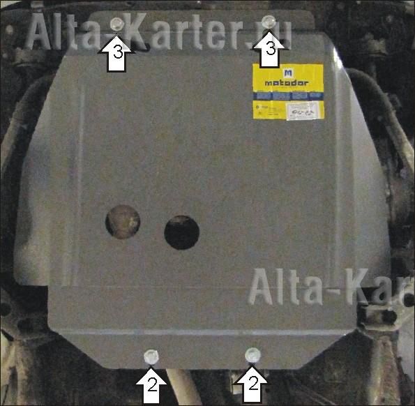 Защита Мотодор для картера, КПП Opel Tigra A 1994-2000. Артикул 01525