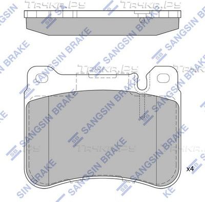 Тормозные колодки Sangsin Hi-Q. Артикул SP2329